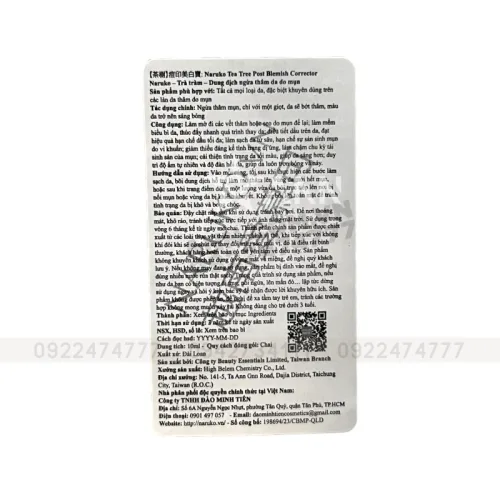 Serum Naruko tràm trà 10ml hỗ trợ giảm thâm, sẹo rỗ sau mụn
