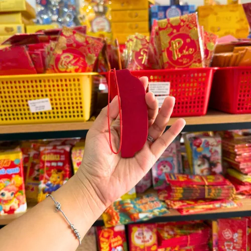 Bộ 10 lồng đèn giấy nhung trang trí Tết