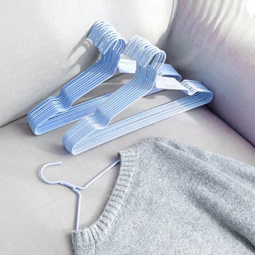 Bộ 20 Móc Quần Áo Người Lớn Kích Thước 20x39cm Xanh/Hồng