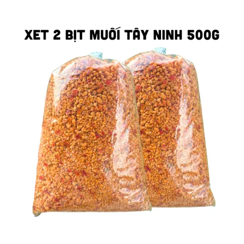Chỗ sỉ set 2 Bịt Muối Tôm Tây Ninh Tổng 1kg - Hạt Vừa Thơm Ngon Đậm Vị