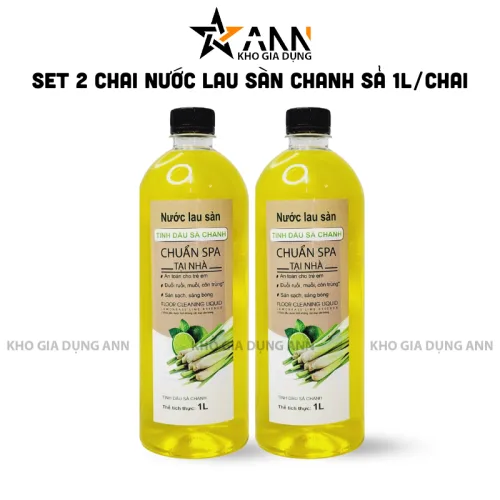 Nguồn hàng sỉ set 2 Chai Nước Lau Sàn Tinh Dầu Sả Chanh Tươi 1 Lít/Chai