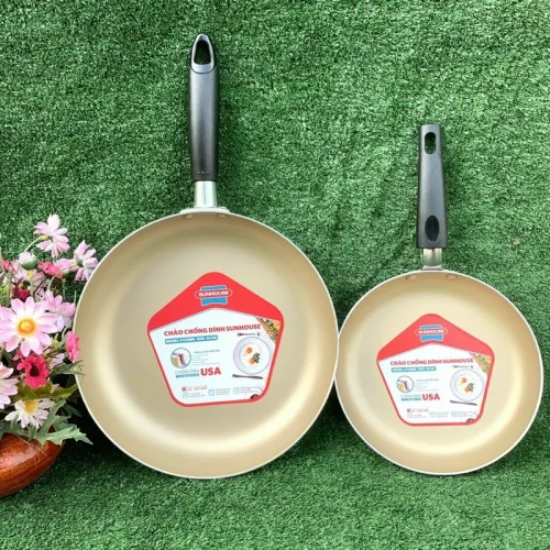 Chỗ sỉ set 2 Chảo Chống Dính Sunhouse Dùng Cho Bếp Ga