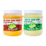 Bộ đôi muối chấm Thần Thánh Đỏ và Ớt Xiêm Xanh 500g