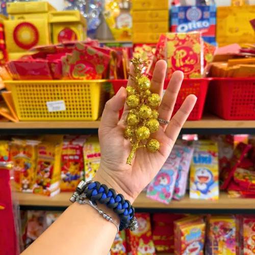 Bộ kim tuyến trang trí Tết gồm 2 nhánh kích thước nhỏ