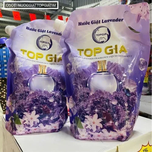 Chỗ sỉ set 2 túi nước giặt topgia hương Lavender 2000ml( 2 túi tổng 4000ml)