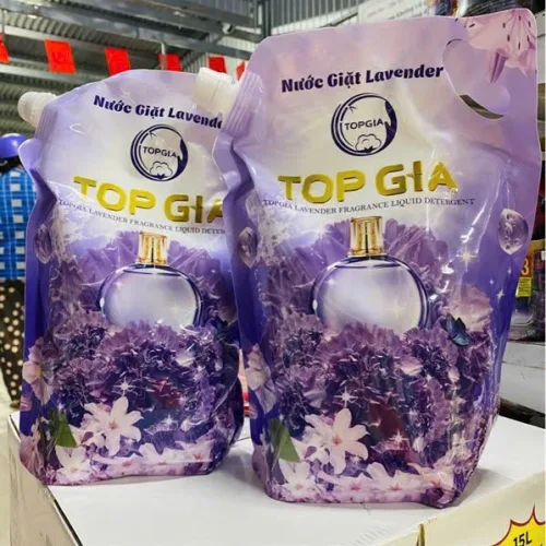Chỗ sỉ set 2 túi nước giặt topgia hương Lavender 2000ml( 2 túi tổng 4000ml)