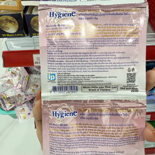 Chỗ sỉ set 24 Gói Nước Xả Vải Hygiene Màu Hồng 20ml - Nước Xả Vải Thái Lan Tinh Chất Sữa Hokkaido