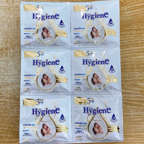 Bộ 24 gói nước xả vải Hygiene màu trắng tinh chất sữa đậm đặc 20ml