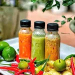 Bộ 3 chai nước chấm 450g gồm Muối Ớt Xanh, Muối Tiêu và Muối Ớt Đỏ