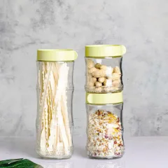 Bộ 3 lọ thủy tinh cao cấp đựng thực phẩm dung tích 400ml, 570ml và 1000ml