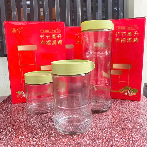 Bộ 3 lọ thủy tinh cao cấp đựng thực phẩm dung tích 400ml, 570ml và 1000ml