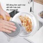 Shop sỉ set 3 Miếng Cọ Rửa Chén Bát Đĩa Đũa Cọ Xoong Nồi Tạo Bọt Đa Năng 12.5x2.5cm