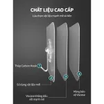 Bộ 3 Móc Dán Tường Chịu Lực Kích Thước 5.5 x 5.5 cm