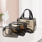 Set 3 túi nhựa trong suốt đựng mỹ phẩm và đồ dùng cá nhân