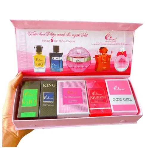 Bộ 5 chai nước hoa mini Charme, mỗi chai 10ml