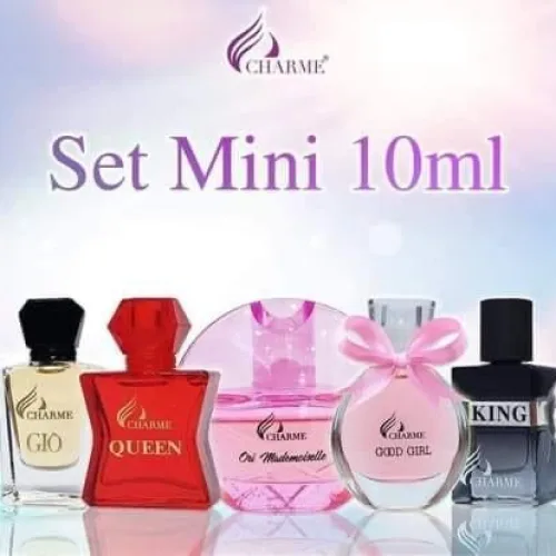 Bộ 5 chai nước hoa mini Charme, mỗi chai 10ml