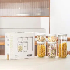 Bộ 5 lọ thủy tinh đựng đồ khô, dung tích 450, 900 và 1400 ml