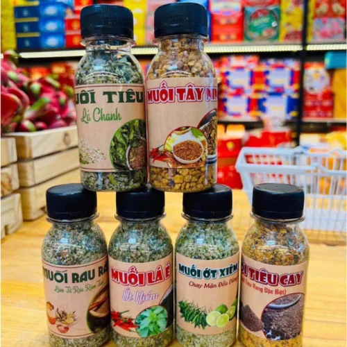 Shop sỉ set 6 Hũ Muối Lục Vị - Hủ Muối Thơm Ngon Hũ/100g