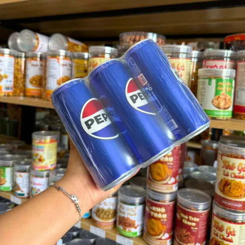 Nước ngọt Pepsi dạng lon, bộ 6 lon dung tích 390ml/lon