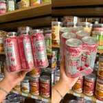 Nước tăng lực Bidrico vị dâu – bộ 6 lon, mỗi lon 325ml