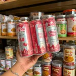 Nước tăng lực Bidrico vị dâu – bộ 6 lon, mỗi lon 325ml