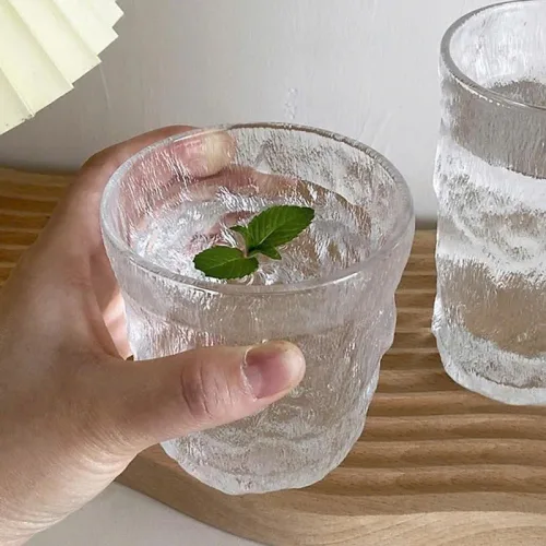 Chuyên sỉ set 6 Ly Thủy Tinh Lượn Sóng Nhỏ Cao Cấp 9x9.5cm