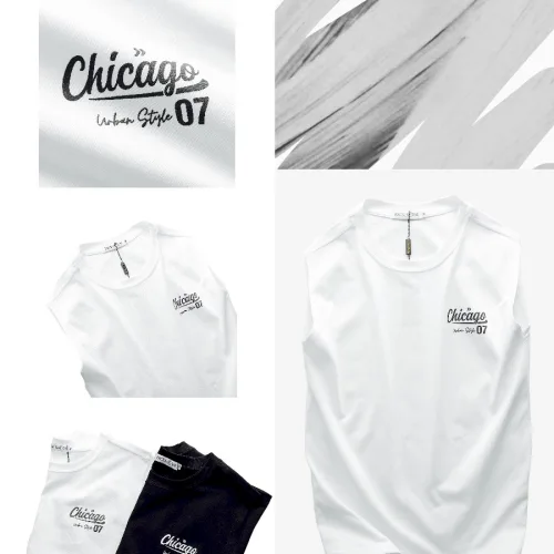 Chỗ sỉ set Bộ Nam Áo Ba Lỗ Phối Quần Short Thun In Logo Chữ Chicago