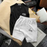 Chỗ sỉ set Bộ Nam Áo Ba Lỗ Phối Quần Short Thun In Logo Chữ Chicago