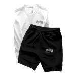Chỗ sỉ set Bộ Nam Áo Ba Lỗ Phối Quần Short Thun In Logo Chữ Chicago