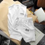 Chỗ sỉ set Bộ Nam Áo Ba Lỗ Phối Quần Short Thun In Logo Chữ Chicago