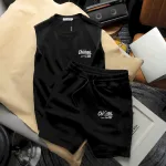 Chỗ sỉ set Bộ Nam Áo Ba Lỗ Phối Quần Short Thun In Logo Chữ Chicago