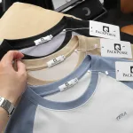 Bộ thể thao nam phối màu, áo thêu chữ và quần short logo