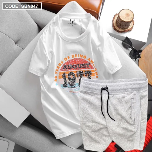 Bộ trang phục nam gồm áo mã AB389 và quần mã QB230