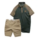 Nguồn hàng sỉ set Bộ Nam Áo Polo Cổ Bẻ Phối Màu Quần Short Kaki Rurumen Cao Cấp