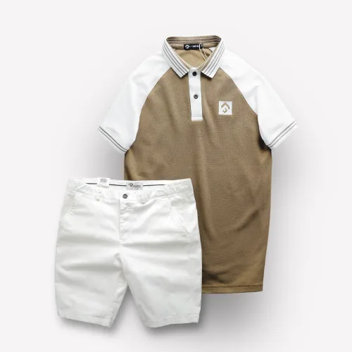 Nguồn hàng sỉ set Bộ Nam Áo Polo Cổ Bẻ Phối Màu Quần Short Kaki Rurumen Cao Cấp