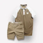 Nguồn hàng sỉ set Bộ Nam Áo Polo Cổ Bẻ Phối Màu Quần Short Kaki Rurumen Cao Cấp