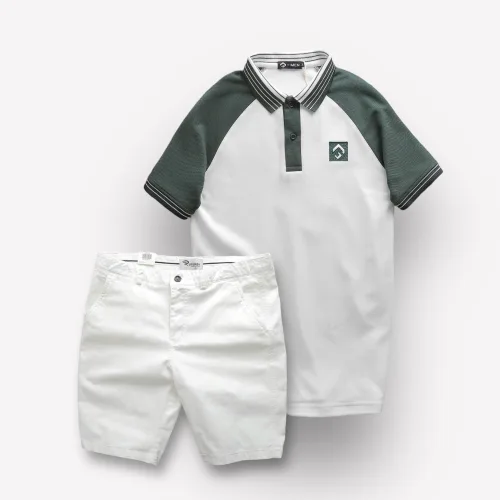 Nguồn hàng sỉ set Bộ Nam Áo Polo Cổ Bẻ Phối Màu Quần Short Kaki Rurumen Cao Cấp