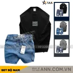 Nguồn hàng sỉ set Bộ Nam Áo Thun 3 Lỗ In Chữ Make Quần Short Jeans