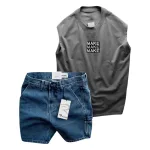 Nguồn hàng sỉ set Bộ Nam Áo Thun 3 Lỗ In Chữ Make Quần Short Jeans