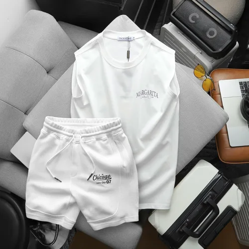 Shop sỉ set Bộ Nam Áo Thun 3 Lỗ In Chữ Margarita Cocktail Club + Quần Short Thun Chicago Cao Cấp