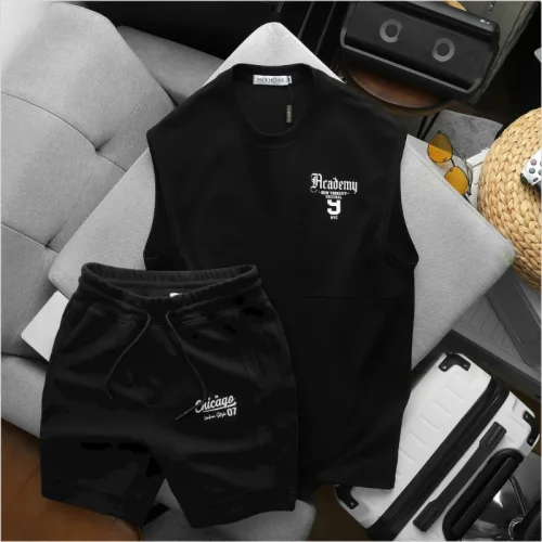Chỗ sỉ set Bộ Nam Áo Thun Ba Lỗ & Quần Short Chicago In Chữ Phong Cách Trẻ Trung Năng Động Big Size