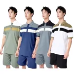 Shop sỉ set Bộ Nam Áo Thun Cổ Bẻ Phối Màu + Quần Short Thun Thể Thao Cao Cấp (Big Size)