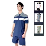 Shop sỉ set Bộ Nam Áo Thun Cổ Bẻ Phối Màu + Quần Short Thun Thể Thao Cao Cấp (Big Size)