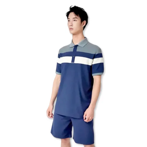 Shop sỉ set Bộ Nam Áo Thun Cổ Bẻ Phối Màu + Quần Short Thun Thể Thao Cao Cấp (Big Size)
