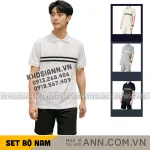 Nơi lấy sỉ set Bộ Nam Áo Thun Cổ Bẻ Phối Sọc Trước Ngực + Quần Short Thun (Big Size)