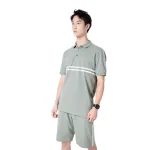 Nơi lấy sỉ set Bộ Nam Áo Thun Cổ Bẻ Phối Sọc Trước Ngực + Quần Short Thun (Big Size)