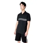 Nơi lấy sỉ set Bộ Nam Áo Thun Cổ Bẻ Phối Sọc Trước Ngực + Quần Short Thun (Big Size)