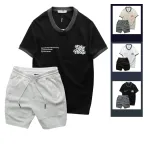 Chỗ sỉ set Bộ Nam Áo Thun Cổ Tròn In Chữ Enjoy The Process + Quần Short Thun Thể Thao Cao Cấp