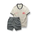 Chỗ sỉ set Bộ Nam Áo Thun Cổ Tròn In Chữ Enjoy The Process + Quần Short Thun Thể Thao Cao Cấp