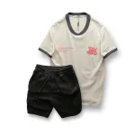 Chỗ sỉ set Bộ Nam Áo Thun Cổ Tròn In Chữ Enjoy The Process + Quần Short Thun Thể Thao Cao Cấp